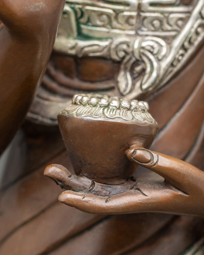 Shakyamuni Buddha with Two Disciples Statue | Handmade Nepalese Art