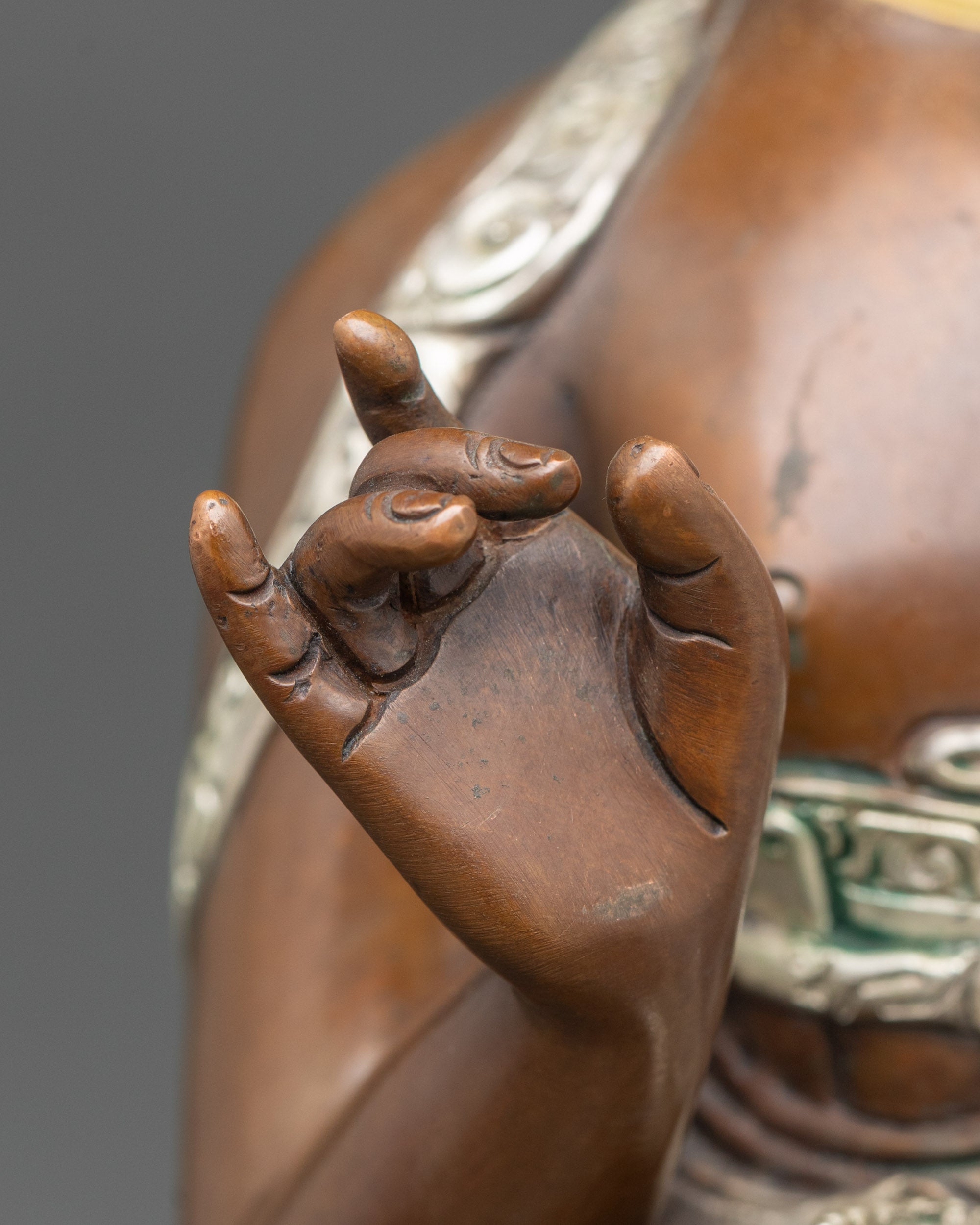 Shakyamuni Buddha with Two Disciples Statue | Handmade Nepalese Art