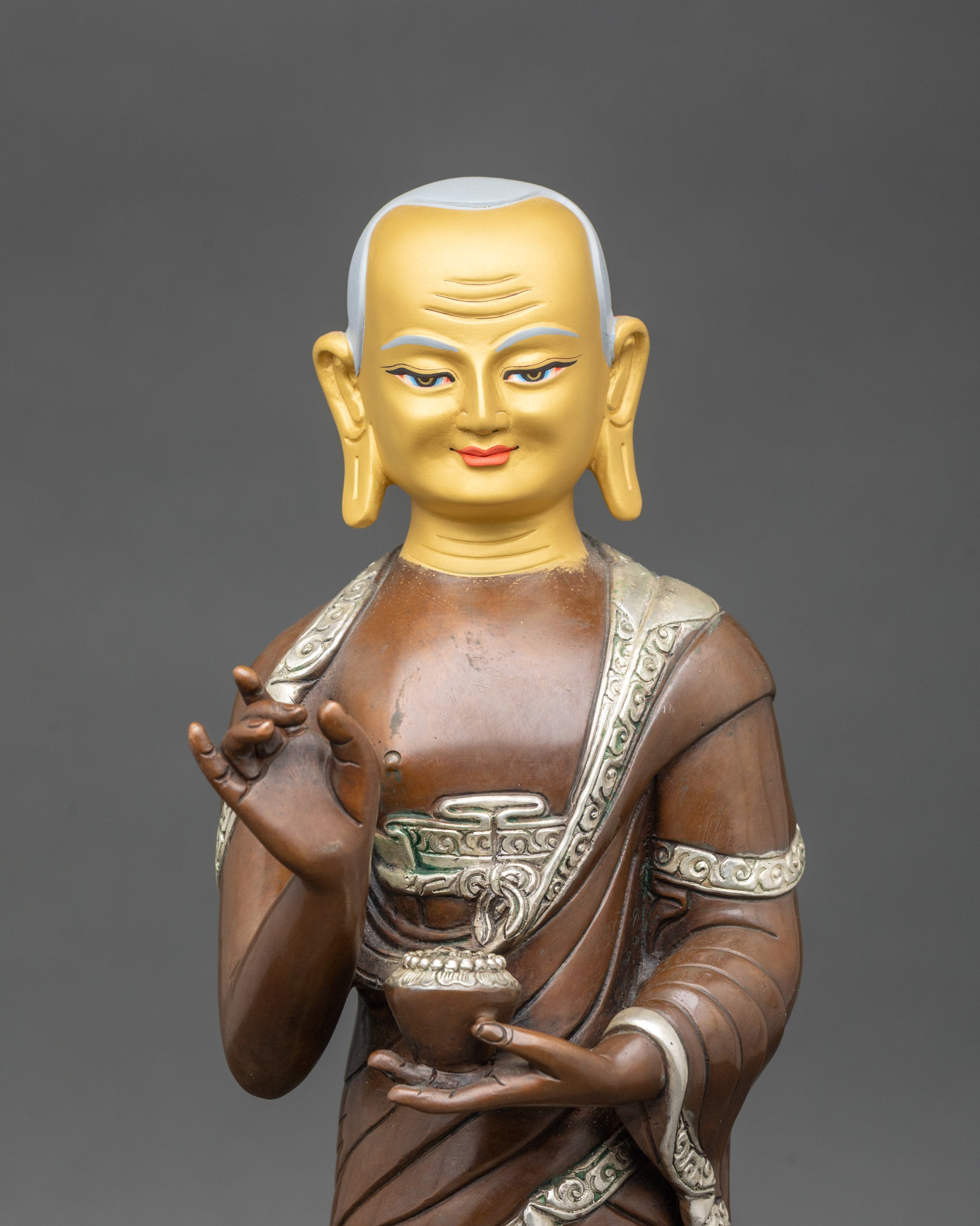 Shakyamuni Buddha with Two Disciples Statue | Handmade Nepalese Art