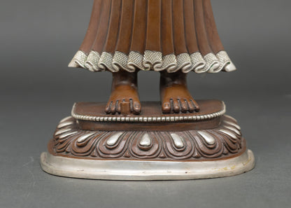 Shakyamuni Buddha with Two Disciples Statue | Handmade Nepalese Art