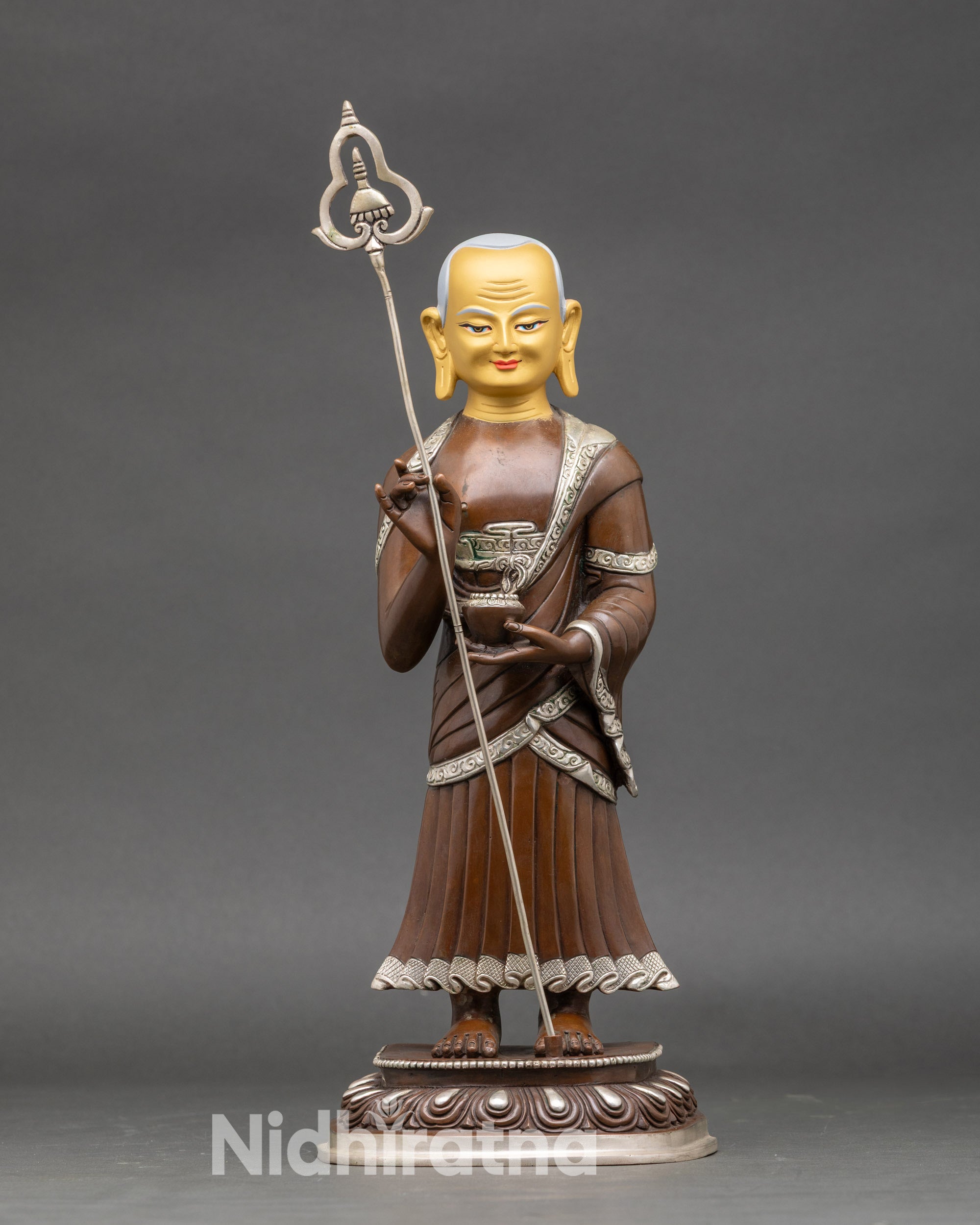 Shakyamuni Buddha with Two Disciples Statue | Handmade Nepalese Art