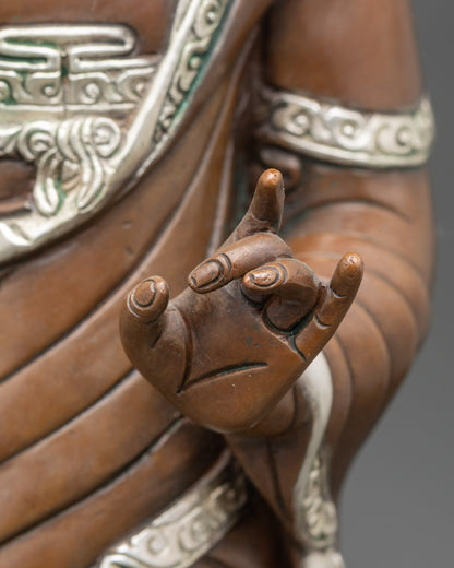 Shakyamuni Buddha with Two Disciples Statue | Handmade Nepalese Art