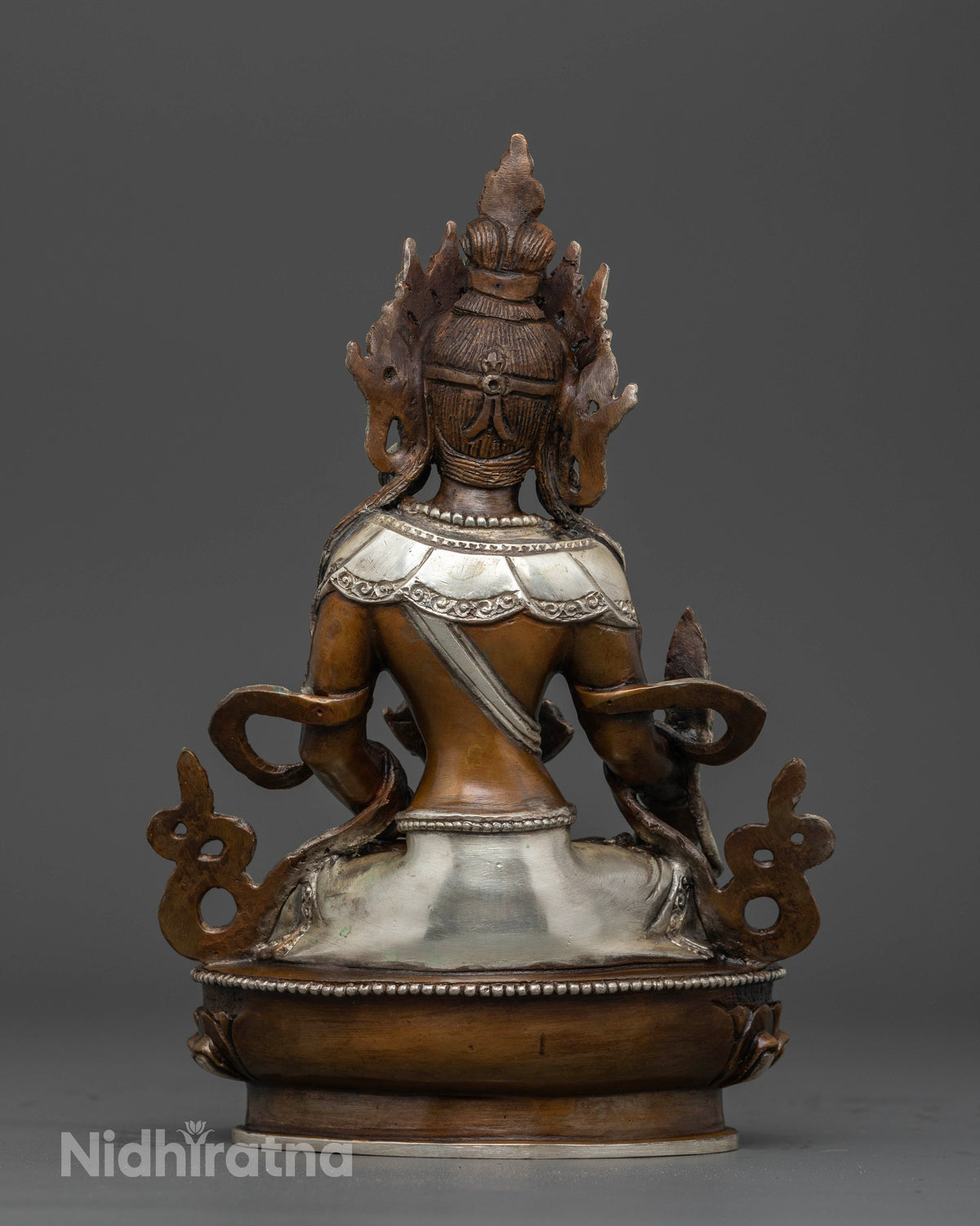 Handcrafted Akasagarbha statue made using traditional lost-wax casting method