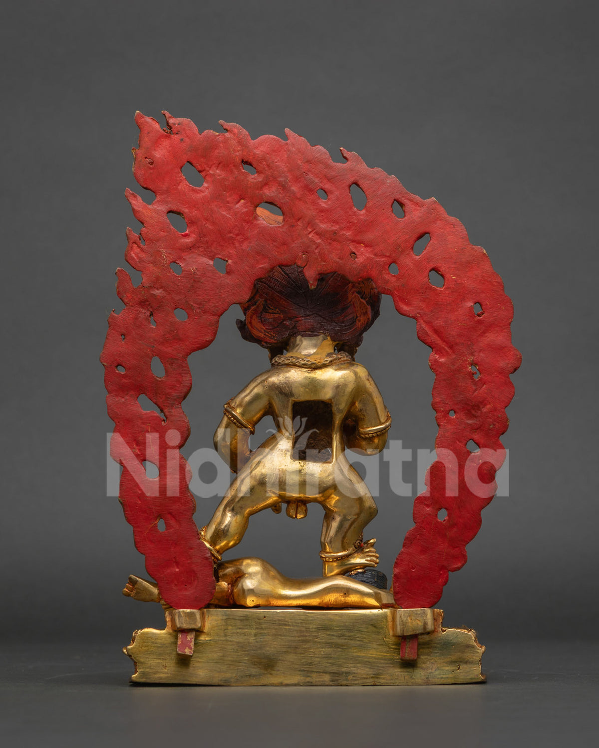 Handcrafted black dzambhala statue by newari artist from patan nepal.