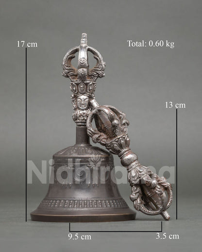 Handcrafted Buddhist Vajra and Bell Set symbolizing wisdom and skillful means
