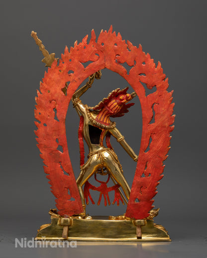 Handcrafted copper Vajrayogini statue for Buddhist altar shrine and meditation space.