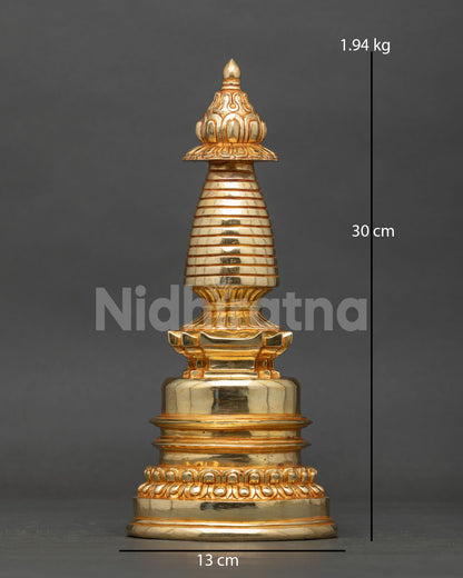 Handcrafted Kadampa Stupa statue made by Newari artisans in Patan, Nepal