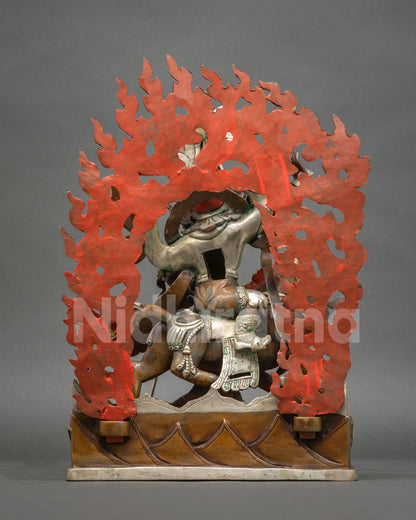 Handcrafted King Gesar statue by Newari artist from Patan Nepal.