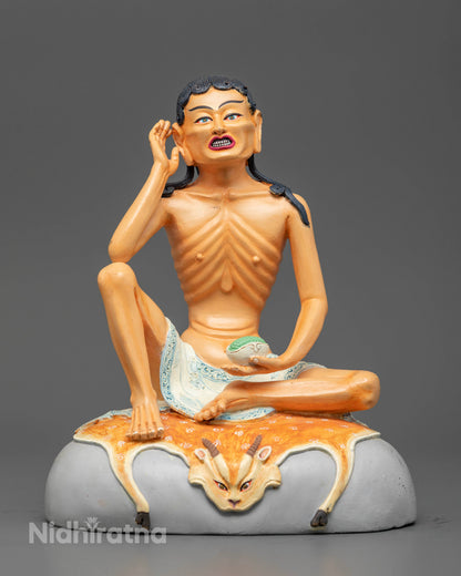 Handcrafted Milarepa statue by Newari artisans from Patan, Nepal