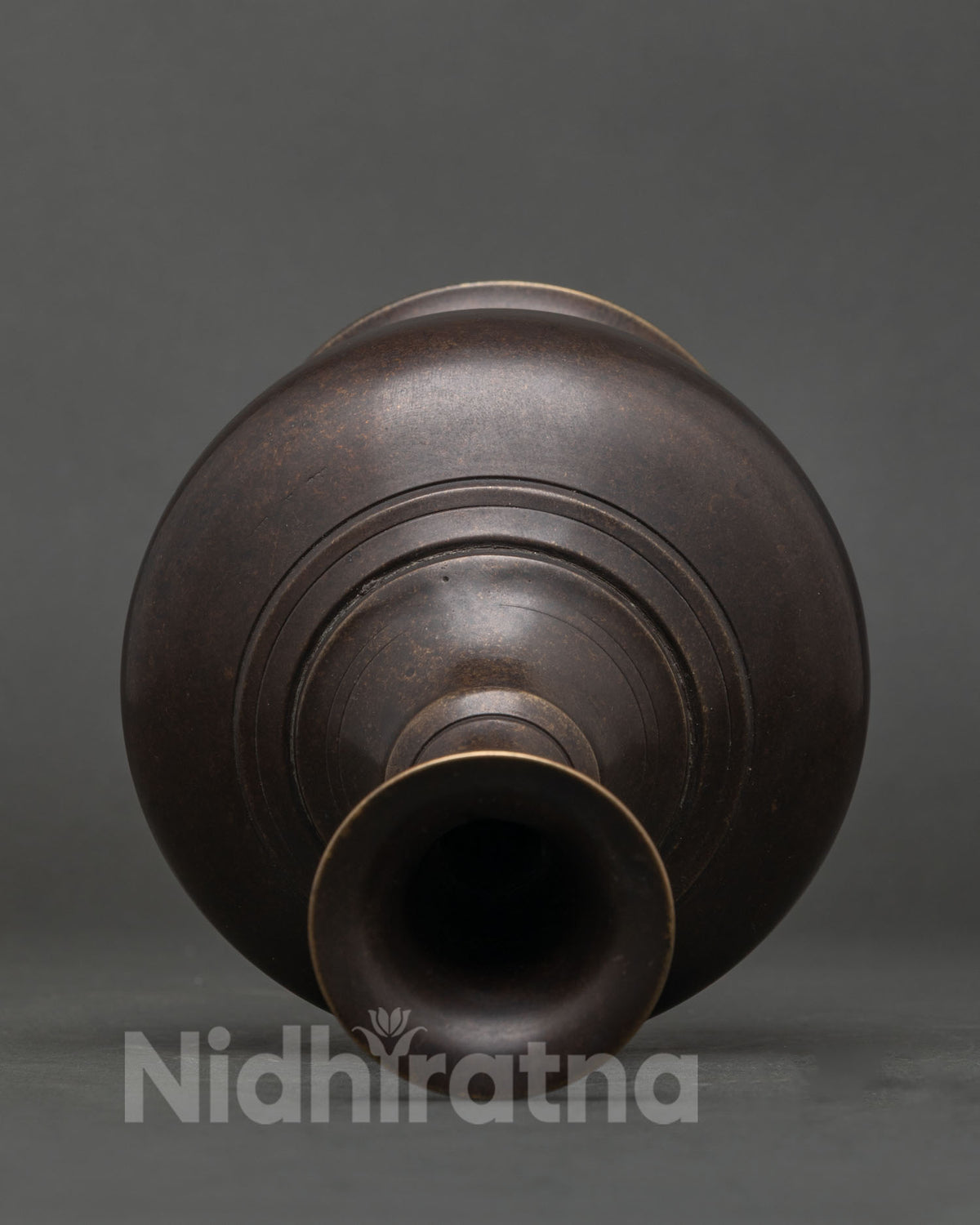 1. Handcrafted Nepalese bronze Flower Vase Set with traditional Newari design for shrine and meditation space.
