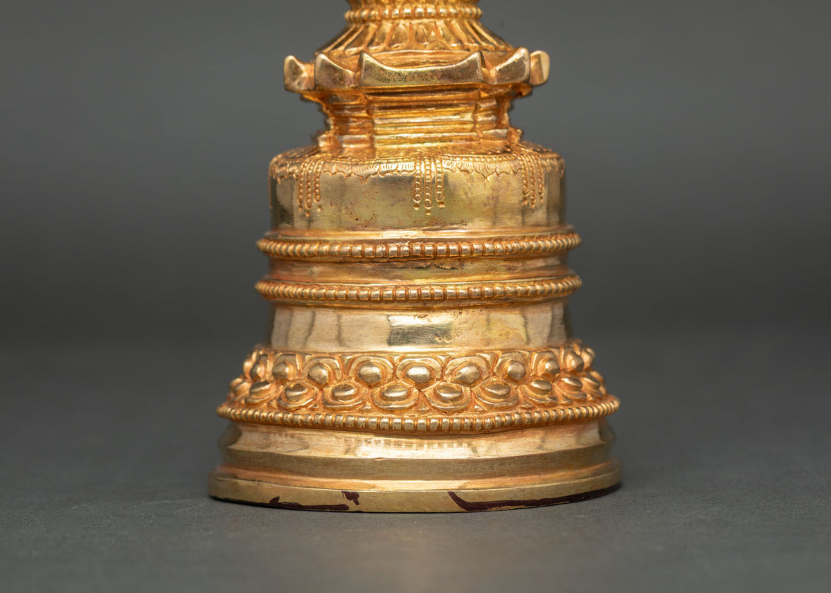 Handcrafted Nepalese Kadampa Stupa representing wisdom spiritual transformation and enlightenment