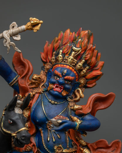 Handcrafted Palden Lhamo Statue from Nepal in Copper