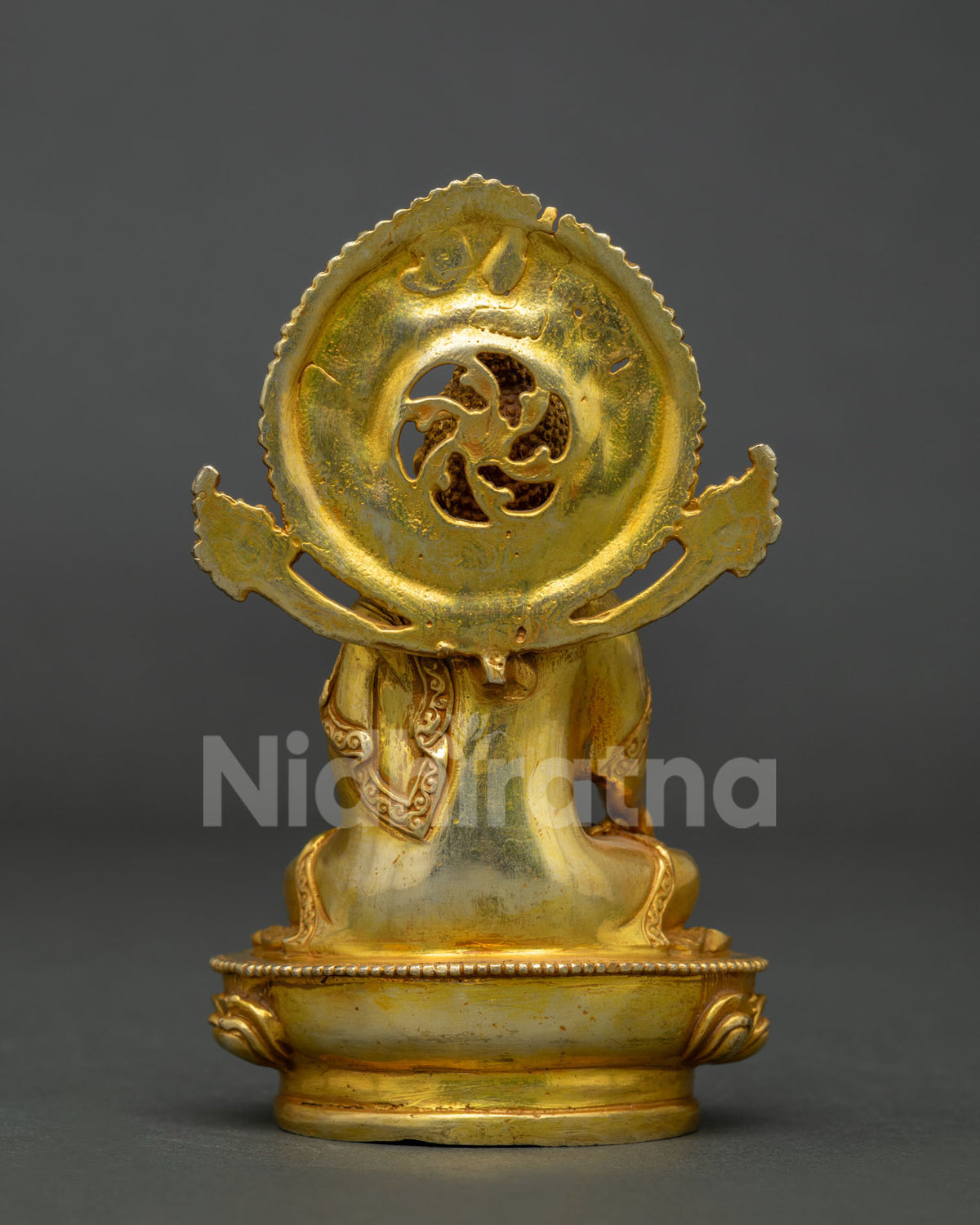 Handcrafted Shakyamuni buddha statue from patan nepal for buddhist altar and meditation.