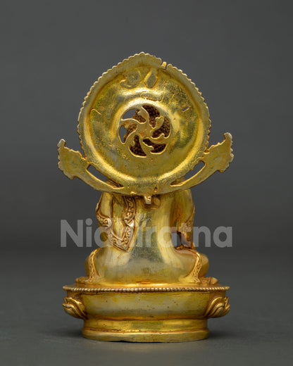 Handcrafted Shakyamuni buddha statue from patan nepal for buddhist altar and meditation.