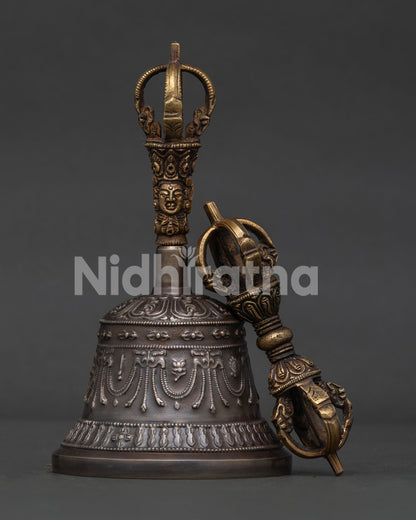 Handcrafted Vajra Dorje and bronze Ghanta for Buddhist rituals and meditation
