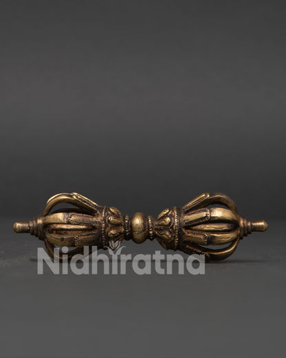Handcrafted Vajra Dorje and Buddhist Bell representing wisdom and compassion