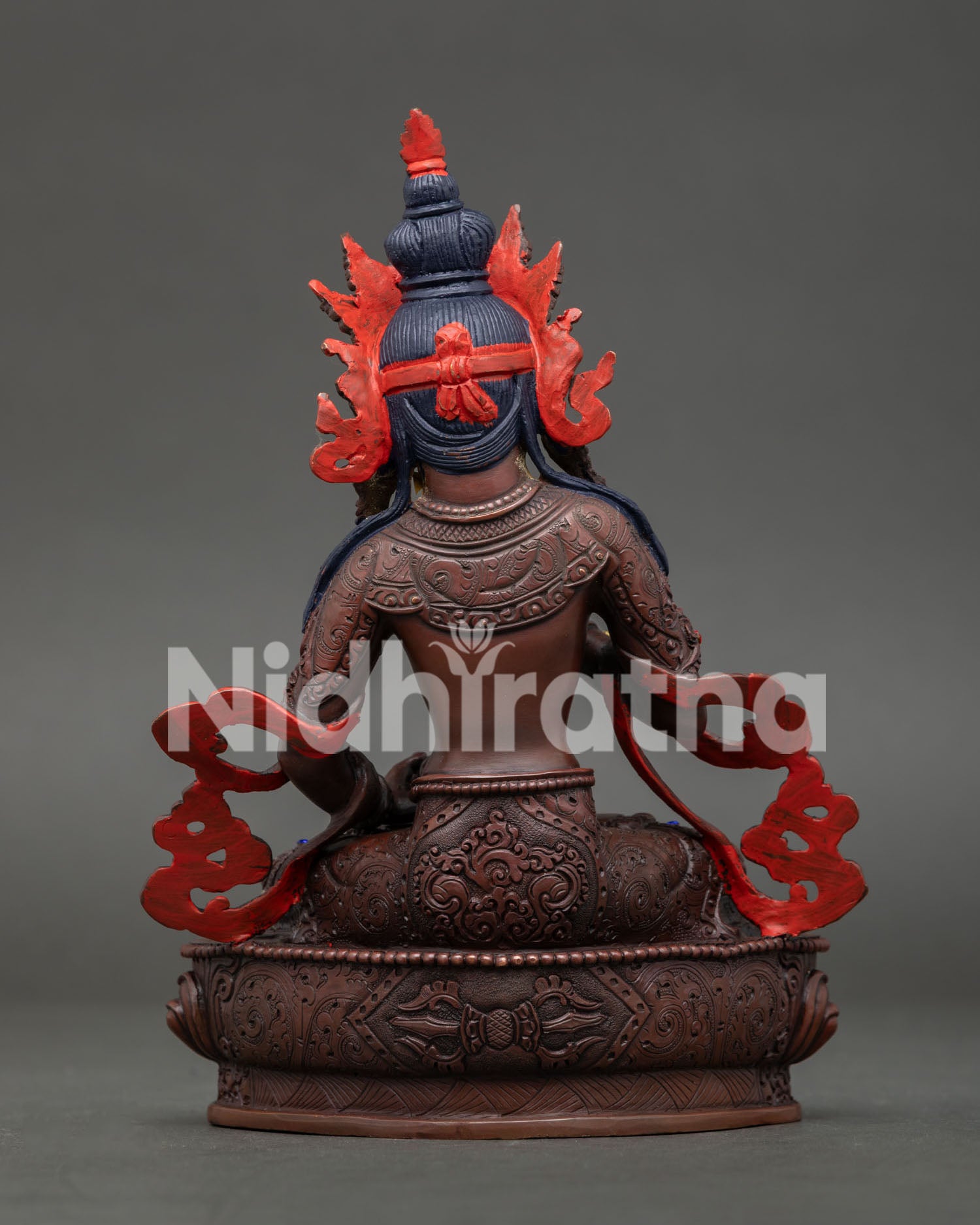 Handcrafted Vajrasattva Statue in Vajraparyanka Posture by Newari Artisans from Patan Nepal.