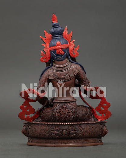 Handcrafted Vajrasattva Statue in Vajraparyanka Posture by Newari Artisans from Patan Nepal.