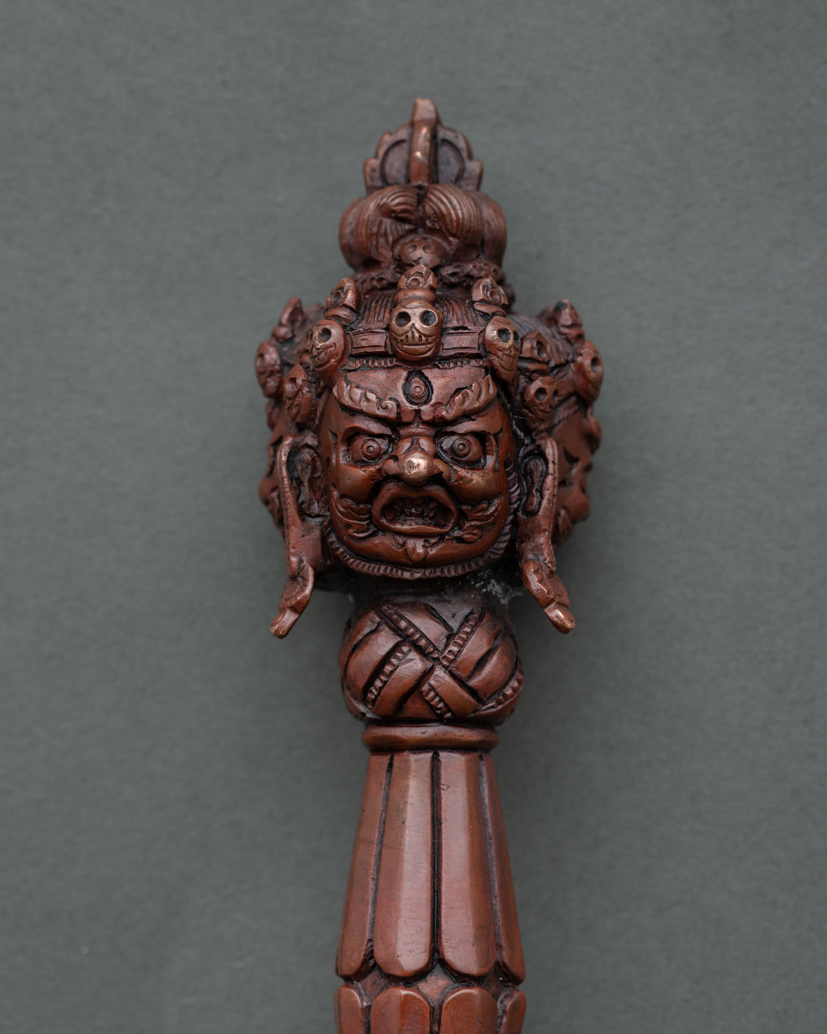 Handcrafted Vajrayana Phurba Dagger with Detailed Copper Work