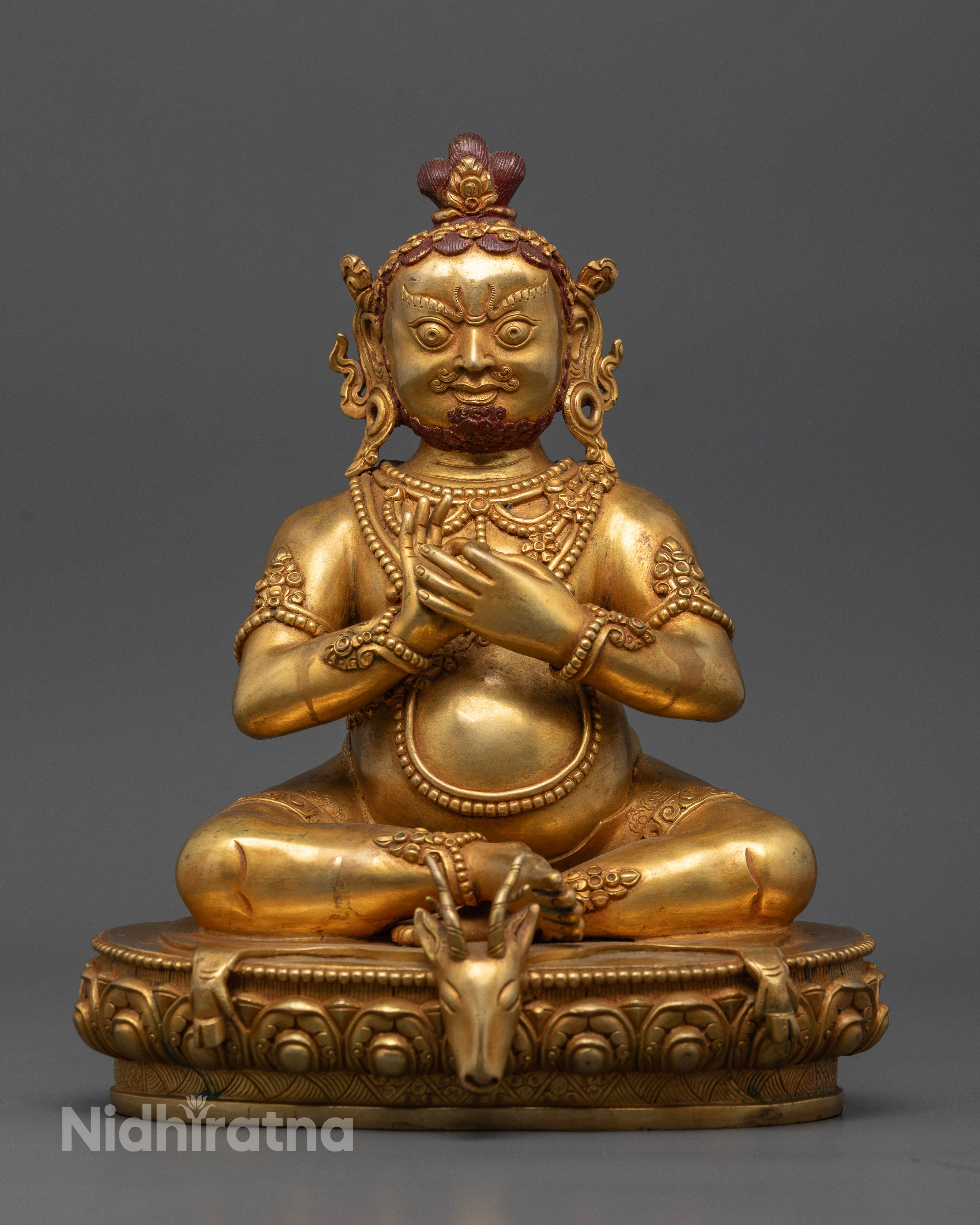 Handcrafted Virupa Statue by Nepalese artisans with gold fire gilded finish