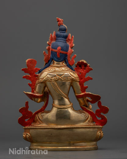 Handcrafted White Tara statue by Newari artist from Patan Nepal.