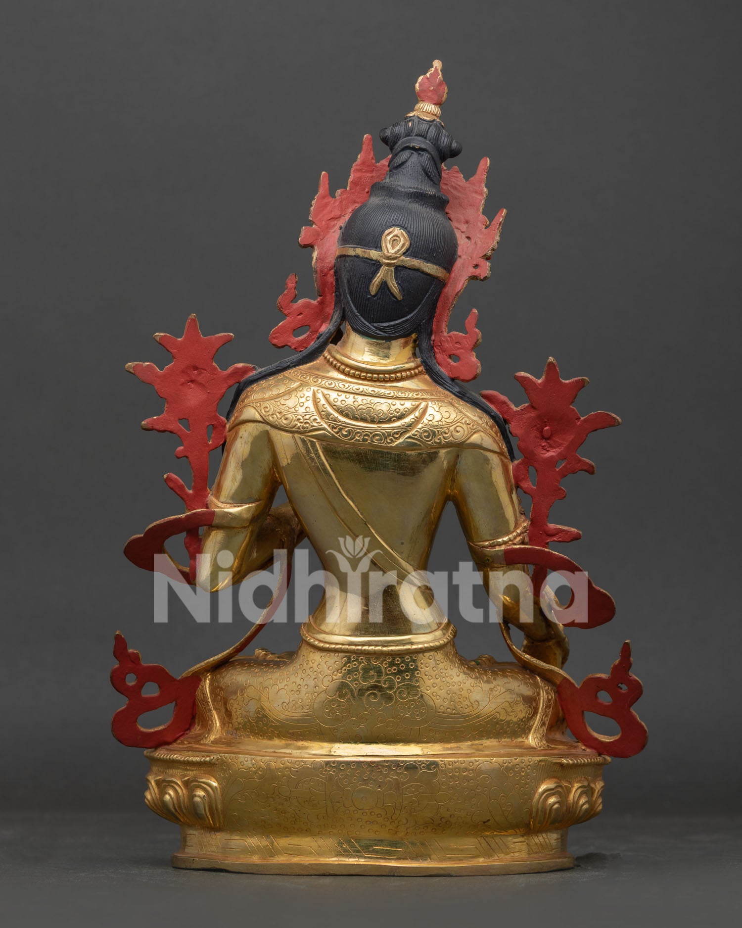 Handcrafted White Tara Statue for Buddhist altar meditation room and sacred collections.