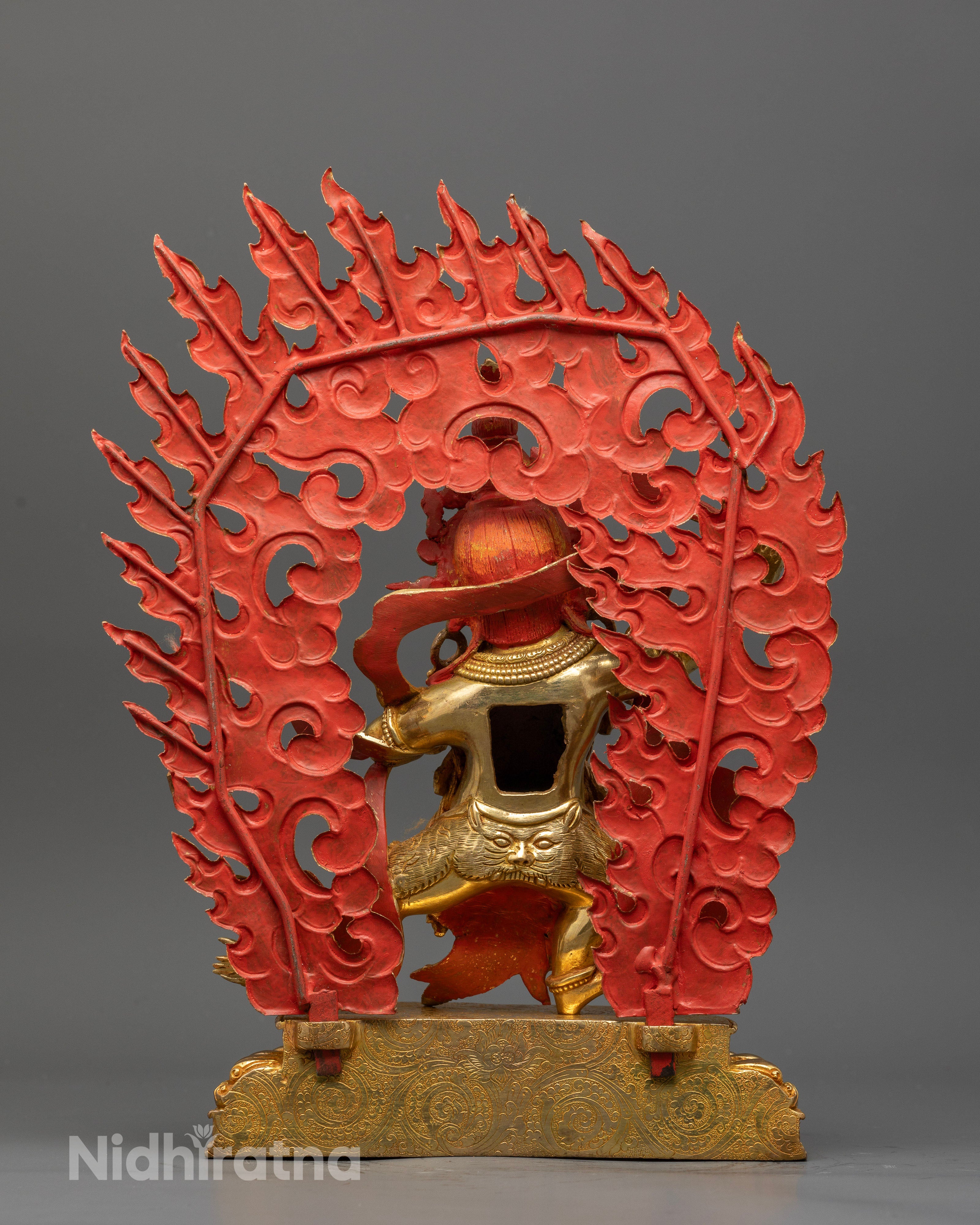 Handcrafted wrathful manjushri statue newari artists patan nepal.