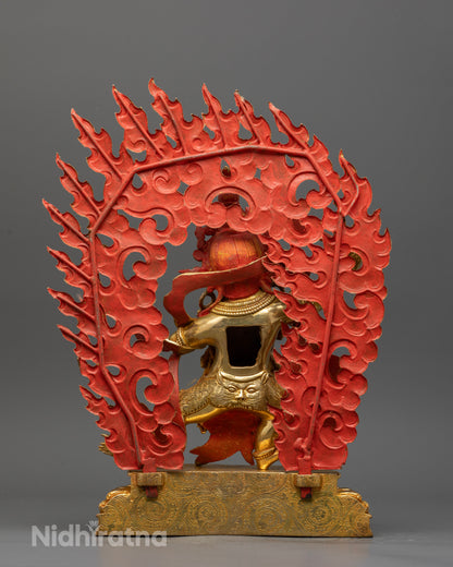 Handcrafted wrathful manjushri statue newari artists patan nepal.