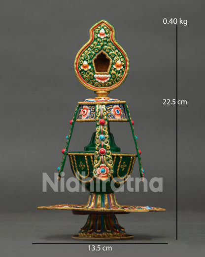 Handmade Che Bhumba Copper Ritual Vessel by Newari Artisans from Patan, Nepal