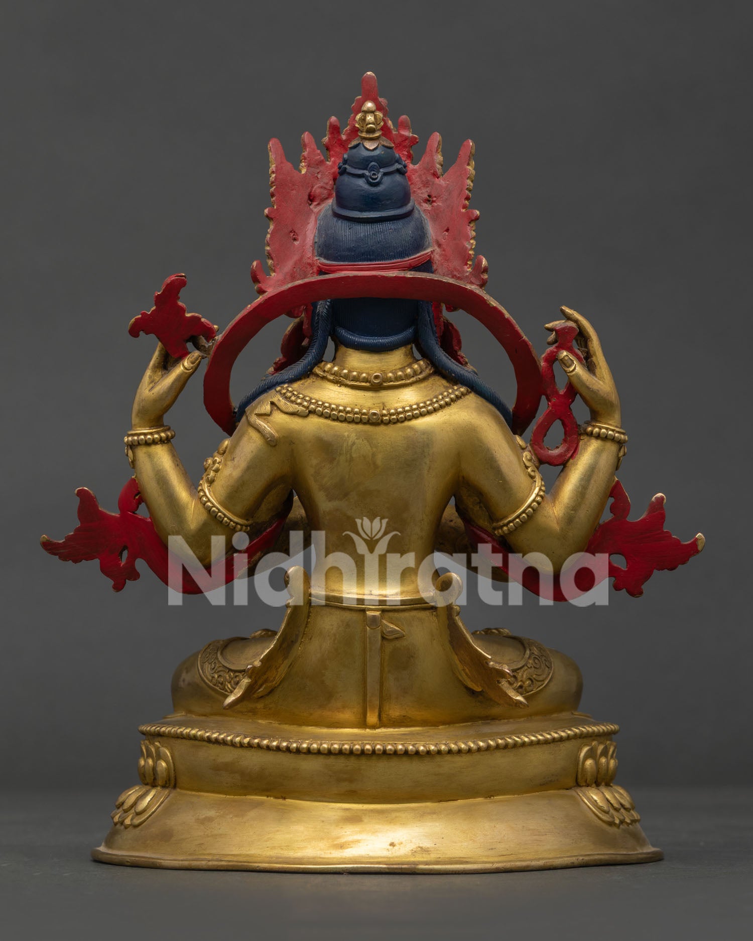 Handmade Chenrezig Bodhisattva Statue by Newari Artisans.