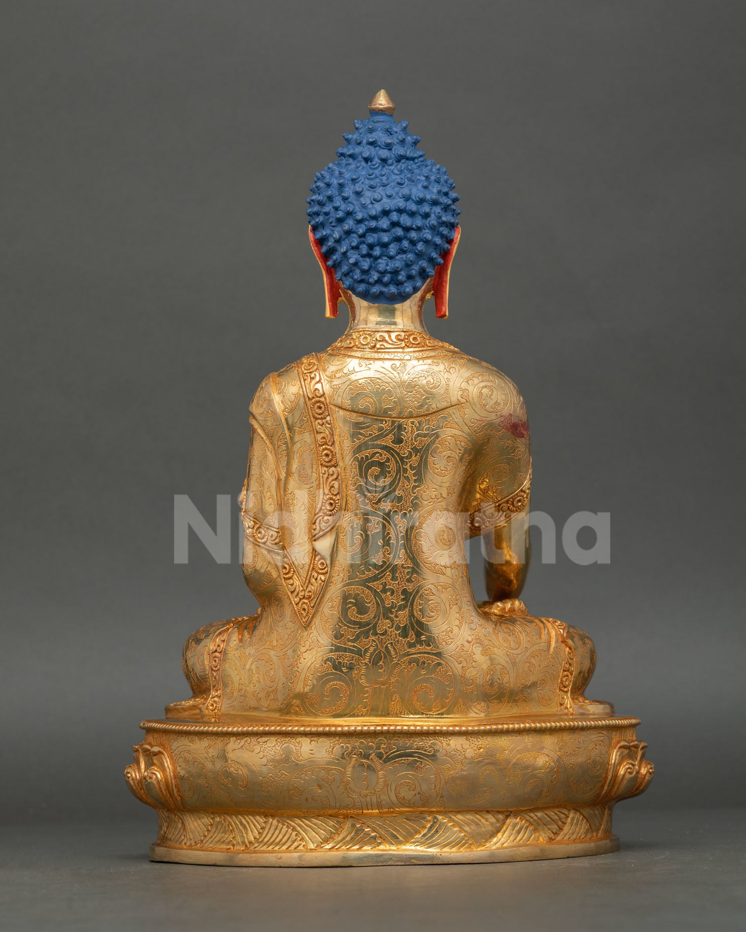Handmade Shakyamuni Buddha statue by Newari artisans Patan Nepal sacred altar meditation statue