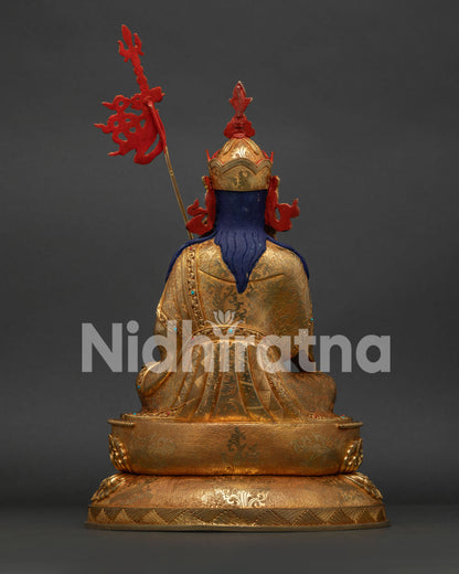 Handmade Tsokye Dorje Statue by Newari artisans from Patan, Nepal with floral carvings