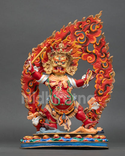 hayagriva statue nepal front view copper wrathful buddhist protector deity