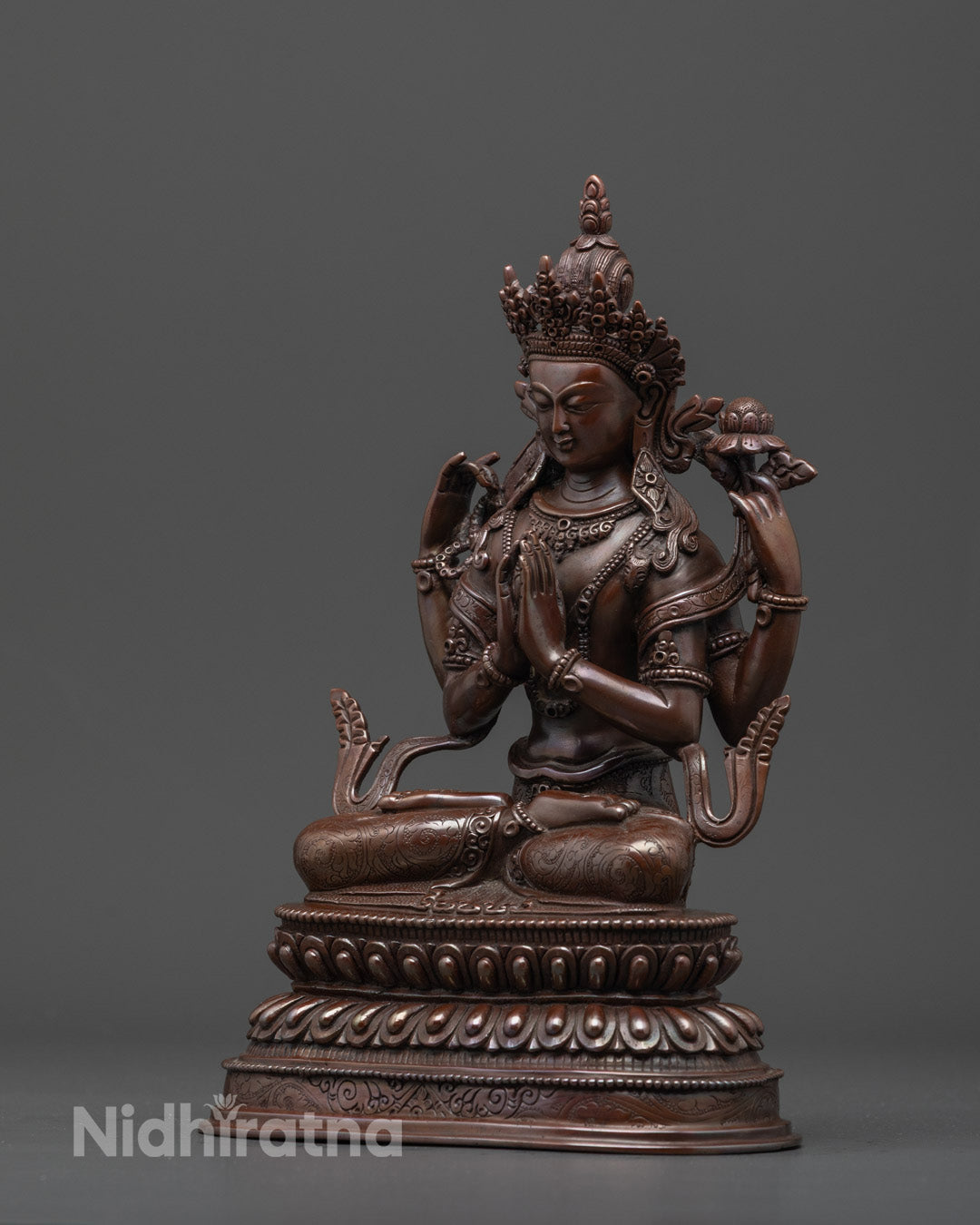 Four-Armed Chenrezig Statue | Bodhisattva Deity of Compassion