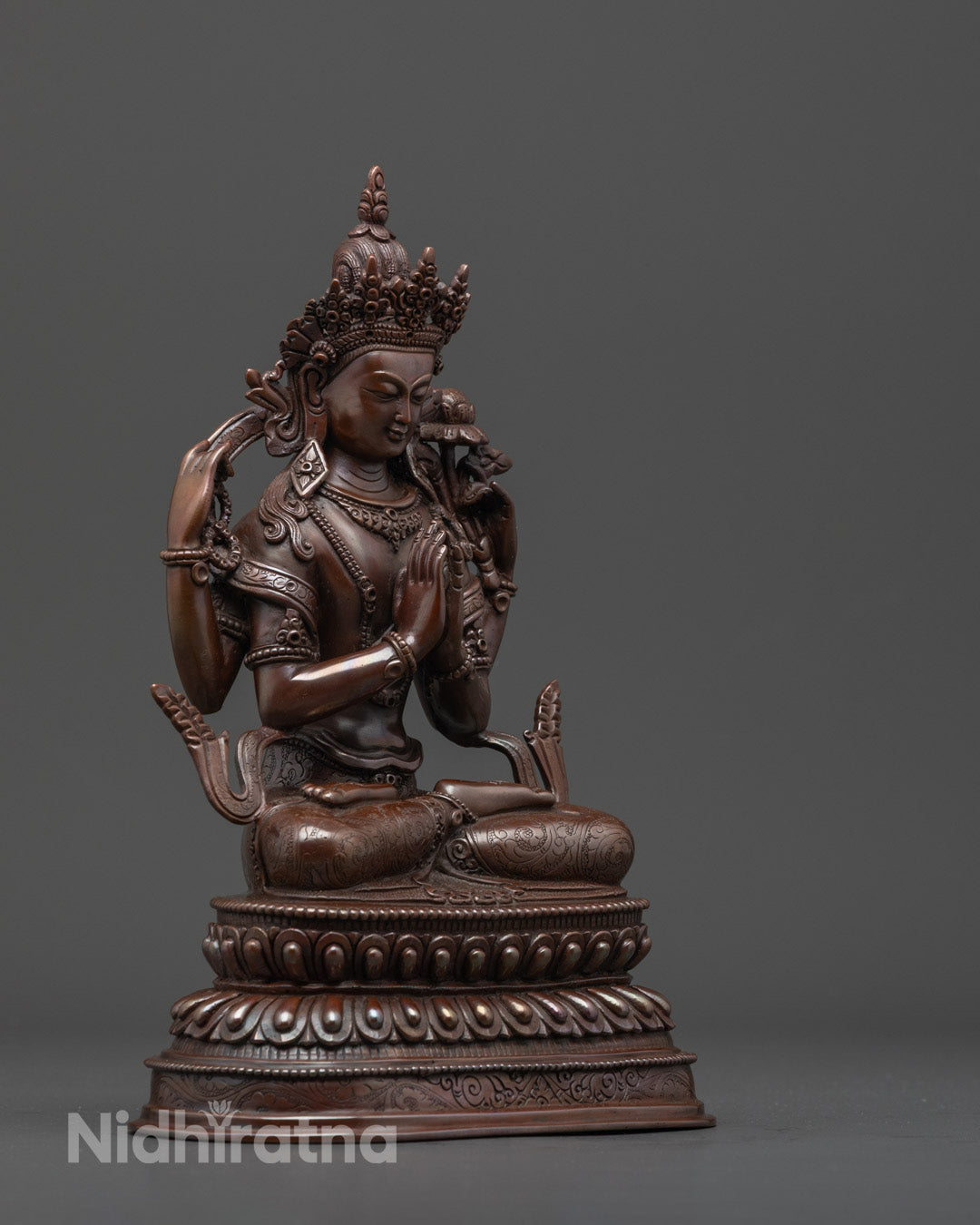 Four-Armed Chenrezig Statue | Bodhisattva Deity of Compassion