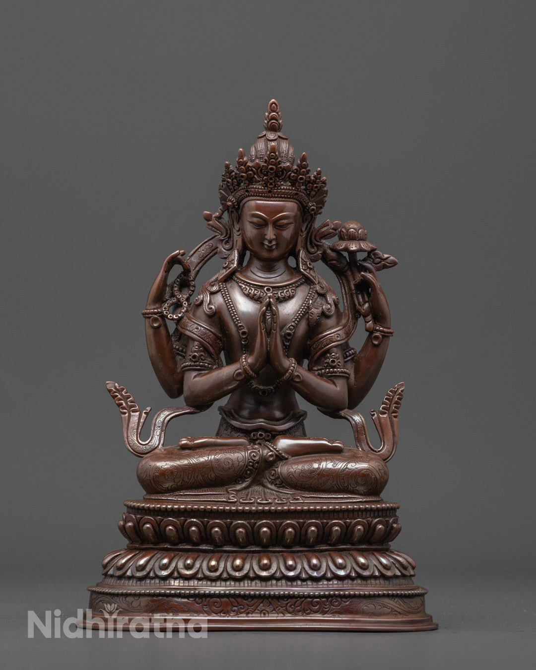 Four-Armed Chenrezig Statue | Bodhisattva Deity of Compassion