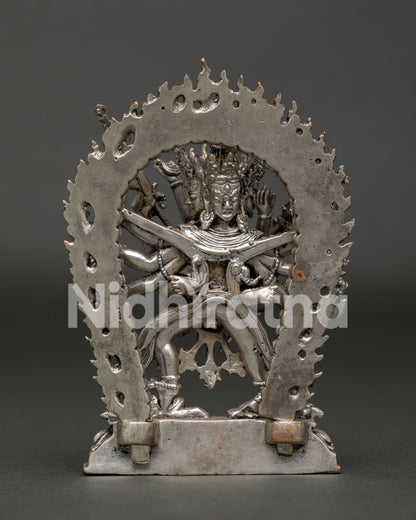 Himalayan Buddhist Kalachakra statue symbolizing spiritual transformation and wisdom.