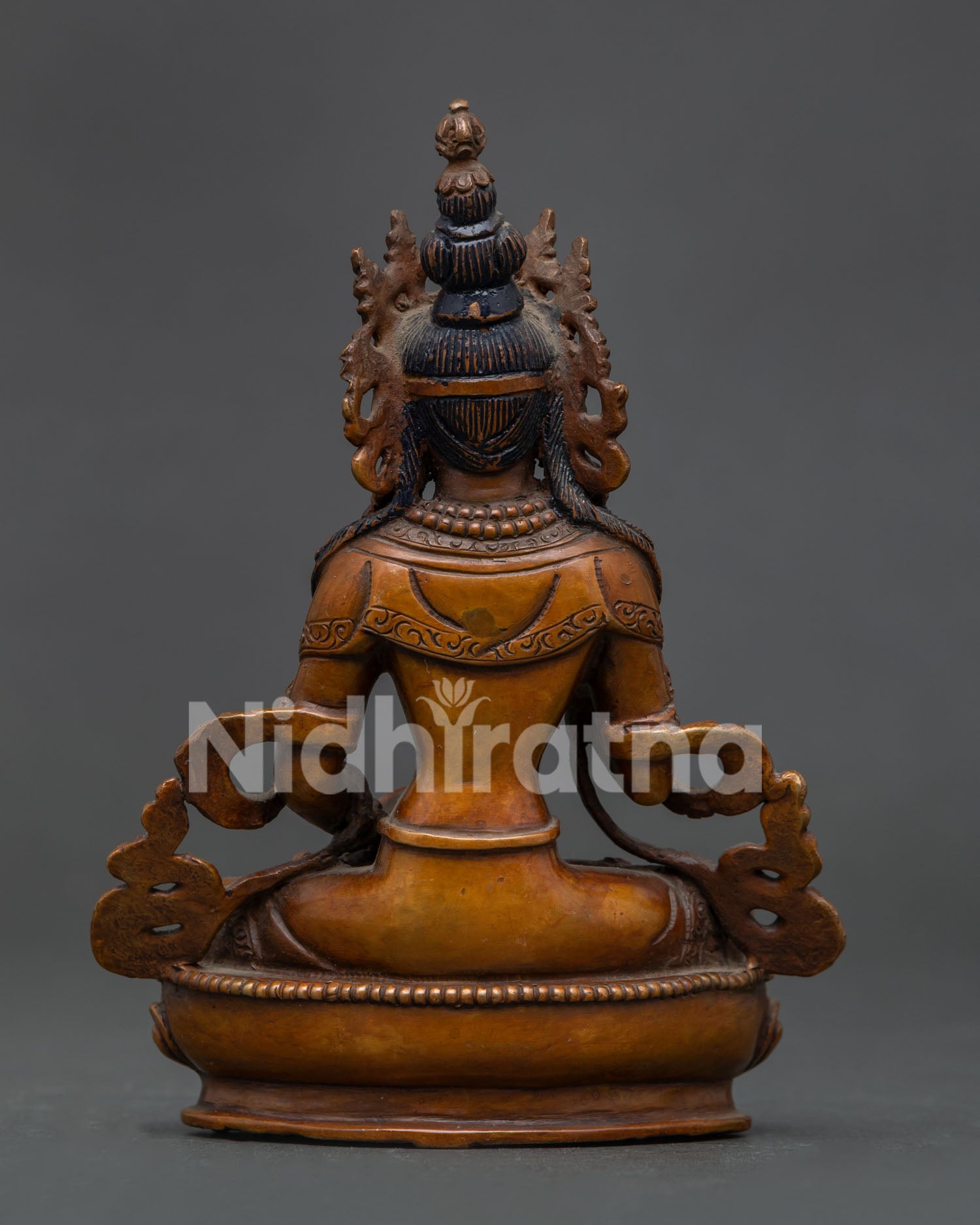 Himalayan Buddhist oxidized Vajrasattva statue for purification and meditation.