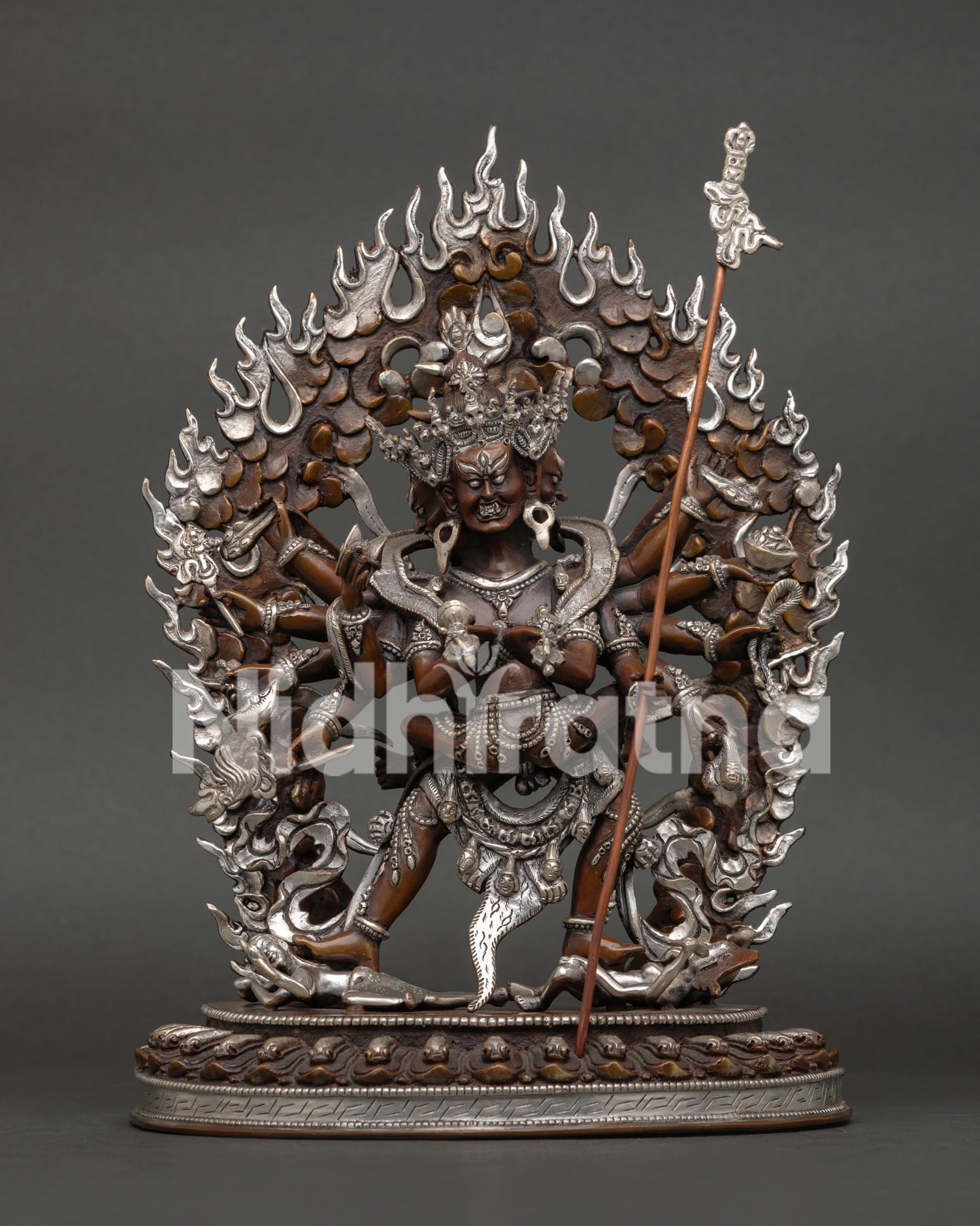 Himalayan Chakrasamvara Yab Yum Statue with Four Wrathful Faces