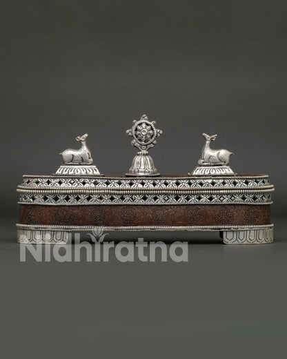 Incense Burner Engraved with Sacred Buddhist Auspicious Symbols