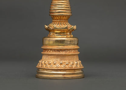 Kadampa Stupa Handcrafted by Newari Artisan from Patan, Nepal