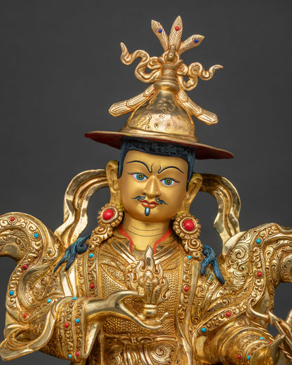 King Gesar Norbu Dradul Statue regular close up Nepalese Buddhist sculpture