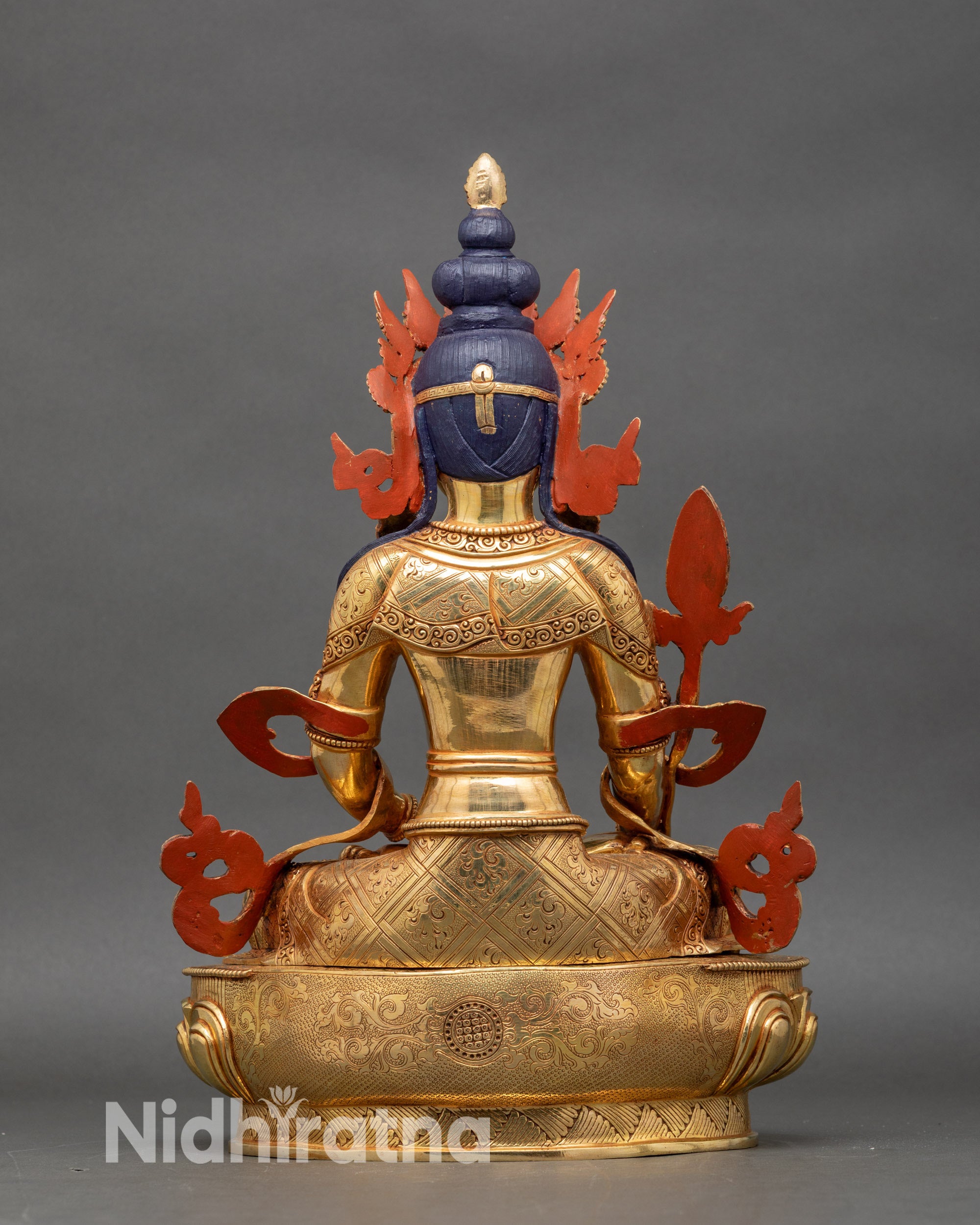 kshitigarbha-statue-back-view-intricate-details-handcrafted-nepalese-buddhist-deity