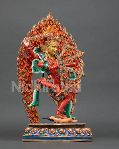 kurukulla statue right side view copper gold gilded nepali buddhist ritual art statue