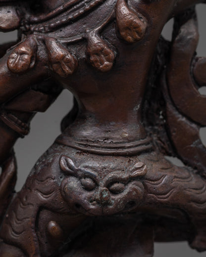 Powerful Oxidized Kurukulla Statue | Fierce Tibetan Goddess of Power