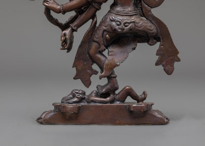Powerful Oxidized Kurukulla Statue | Fierce Tibetan Goddess of Power