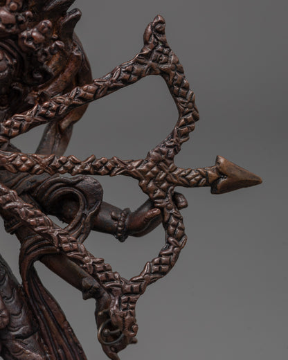 Powerful Oxidized Kurukulla Statue | Fierce Tibetan Goddess of Power