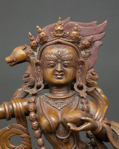 Large Dorje Phagmo Statue regular close up handcrafted Vajrayogini sculpture details