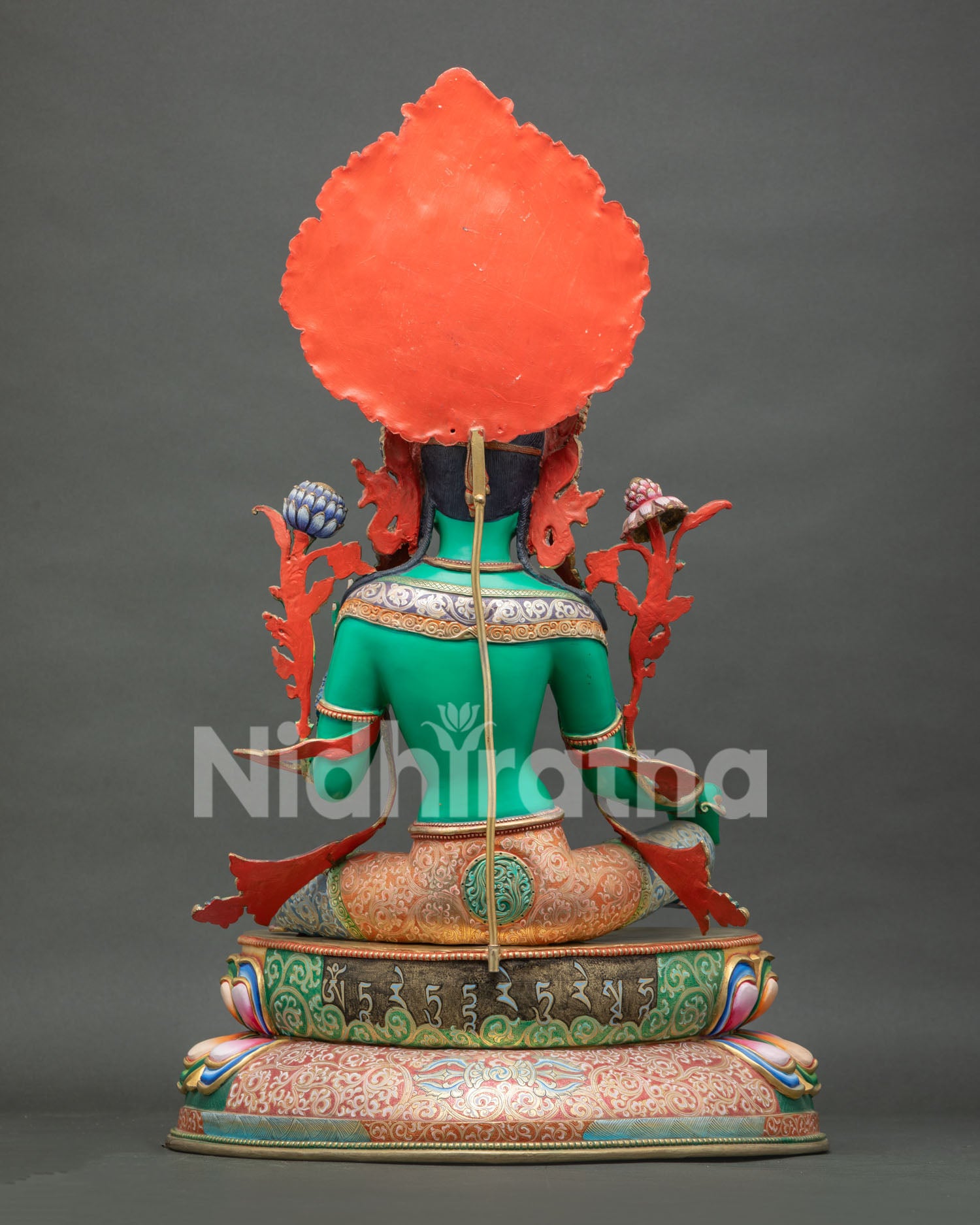 Large Green Tara statue for temple shrine meditation hall, handmade in Nepal