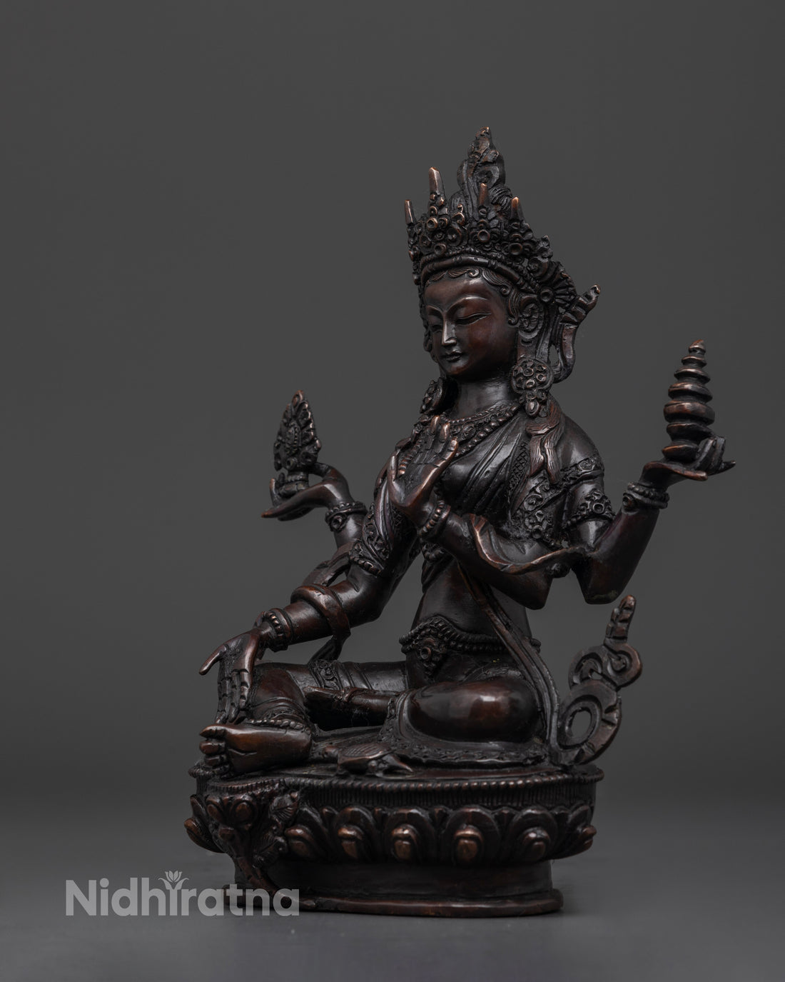 Oxidized Ma Laxmi Statue | For Financial Stability